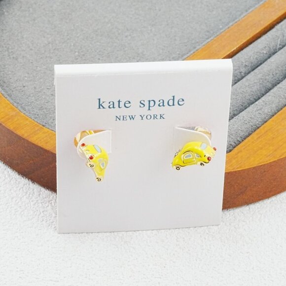 Kate Spade Yellow Car Stud Earrings - Picture 4 of 5